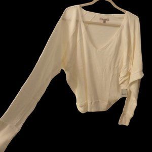 FREE PEOPLE Santa Clara Thermal Long Sleeve top in Alabaster Cream Size XS